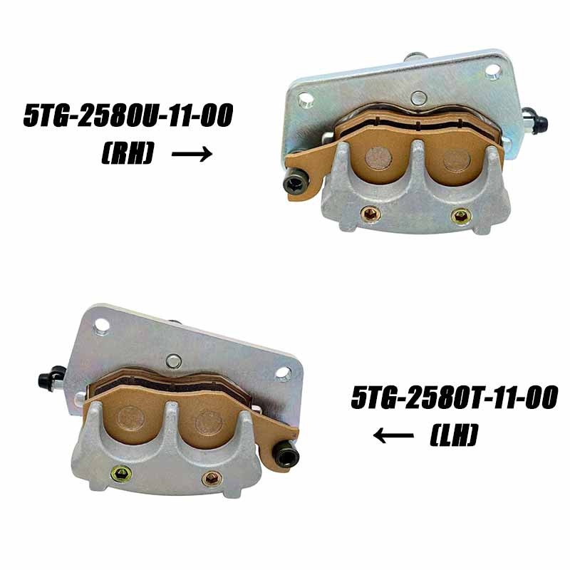 ATV UTV bremsuklossi fyrir Yamaha YFZ450 2008-2018 5TG-2580T-11-00（LH）5TG-2580U-11-00（RH）